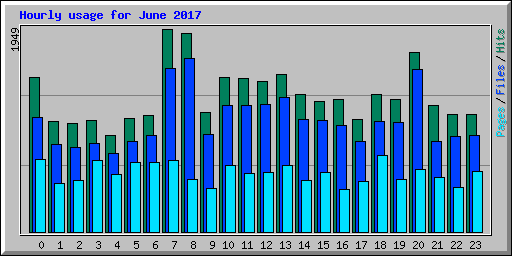 Hourly usage for June 2017