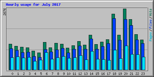 Hourly usage for July 2017
